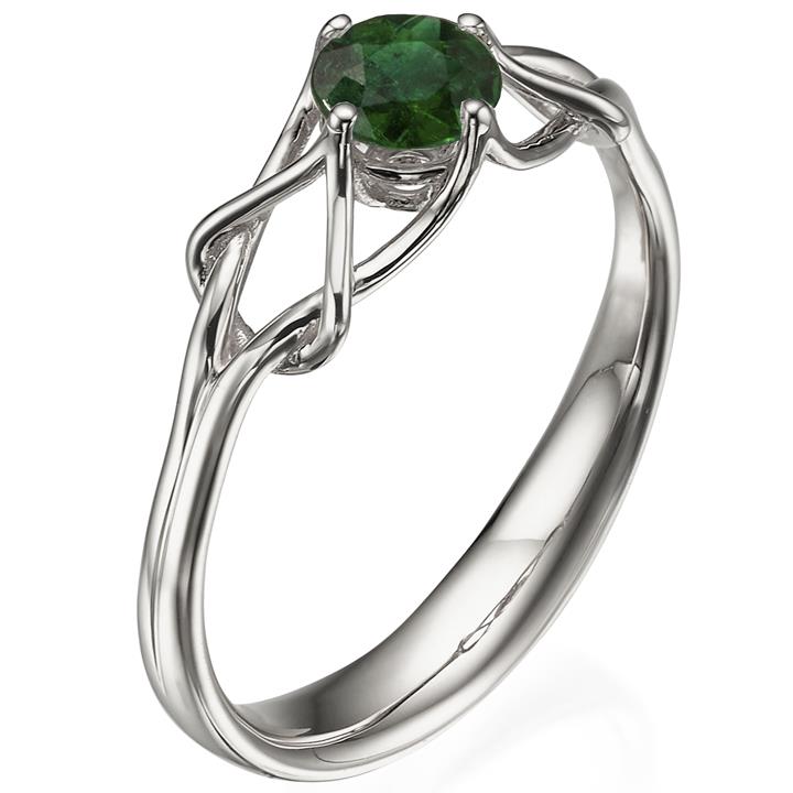 Buy Diamond Solitaire Celtic Engagement Ring 14k White Gold 5/8 Ct G/H,  I1-I2 Online in India - Etsy
