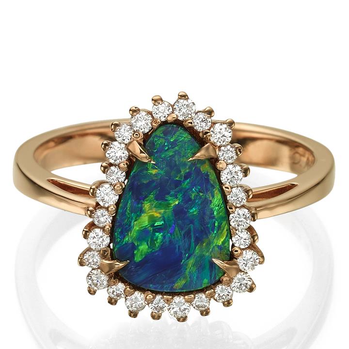 black opal engagement rings