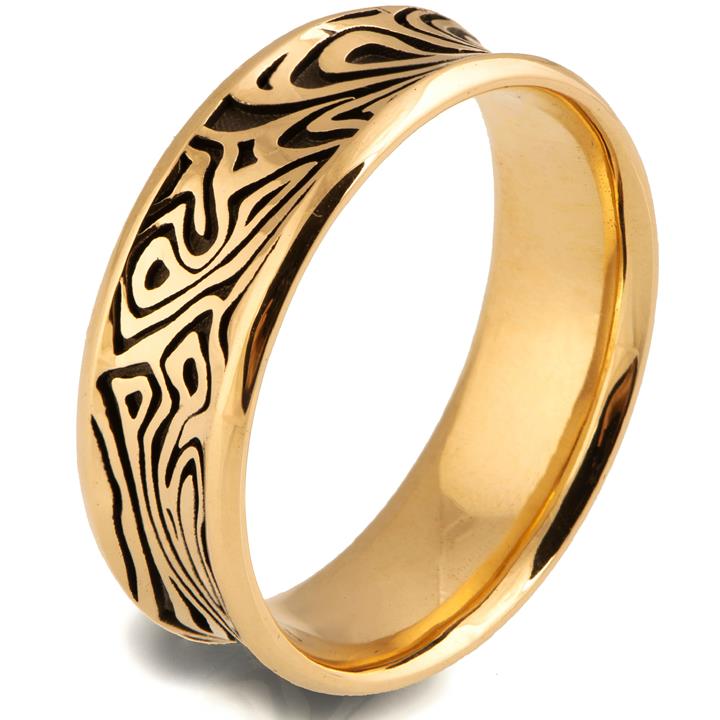 Unique Solid Two Tone Solid 14K Yellow Gold Mens Braided Wedding