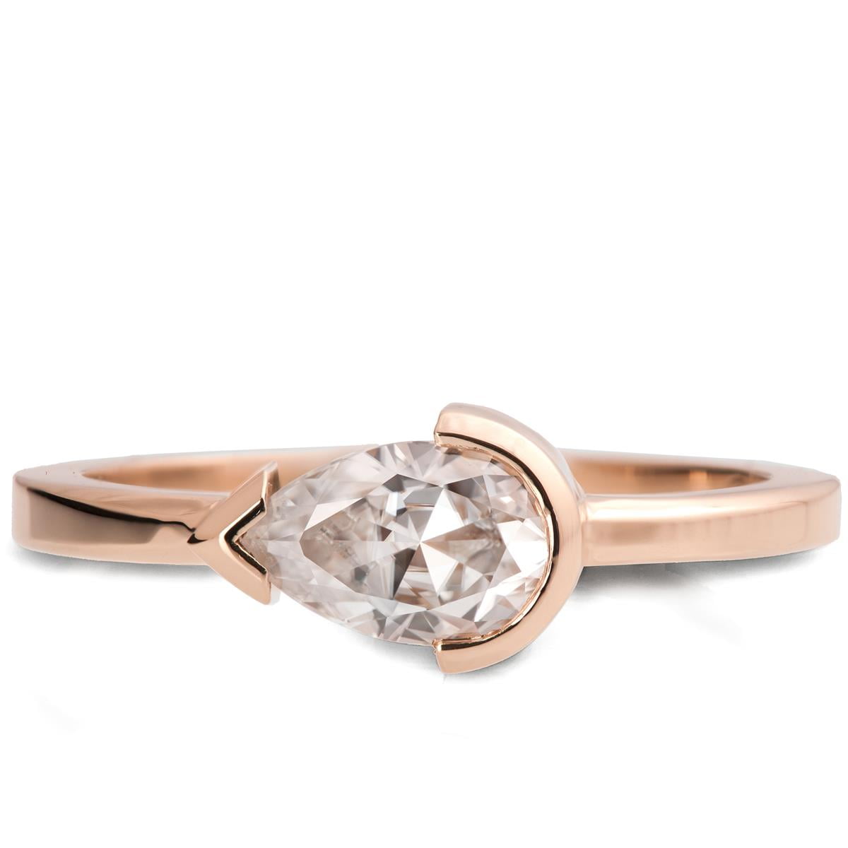 Dainty Morganite Cluster Ring with White Diamonds in Rose Gold LS6188 ⋆  Laurie Sarah